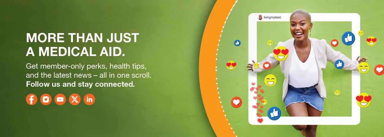 SAMWUMED social media follow campaign website banner, green treatment
