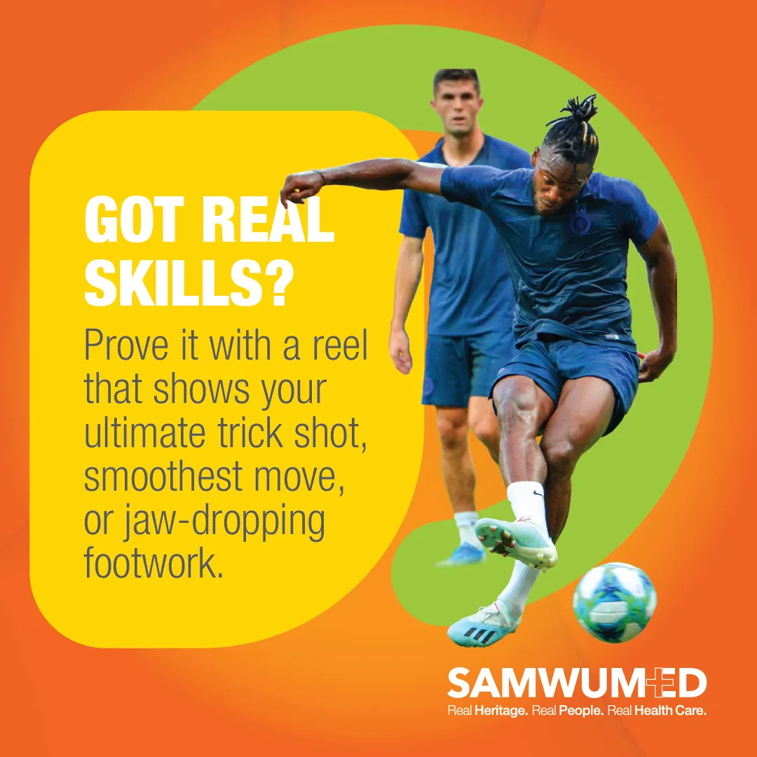 Carousel frame two inviting players to demonstrate their football skills
